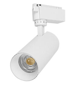 Globostar S-40018 Μονοφασικό Bridgelux COB LED Λευκό Φωτιστικό Σποτ Ράγας 20W 230V 2400lm 30° Θερμό Λευκό 3000k