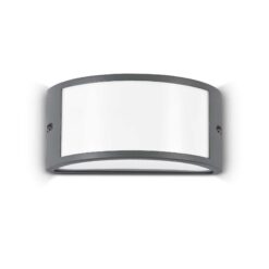 IDEAL LUX Επιτοίχιο Φωτιστικό Βεράντας REX-1 1xE27 IP44 Χρώματος Ανθρακί – 092409