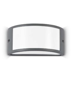 IDEAL LUX Επιτοίχιο Φωτιστικό Βεράντας REX-1 1xE27 IP44 Χρώματος Ανθρακί – 092409