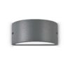 IDEAL LUX Επιτοίχιο Φωτιστικό REX-2 AP1 1xE27 IP44 Ανθρακί Χρώματος – 092423