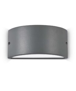 IDEAL LUX Επιτοίχιο Φωτιστικό REX-2 AP1 1xE27 IP44 Ανθρακί Χρώματος – 092423