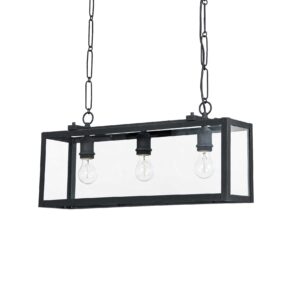 IDEAL LUX Κρεμαστό Φωτιστικό Οροφής IGOR 3xE27 Μαύρου Χρώματος – 092881