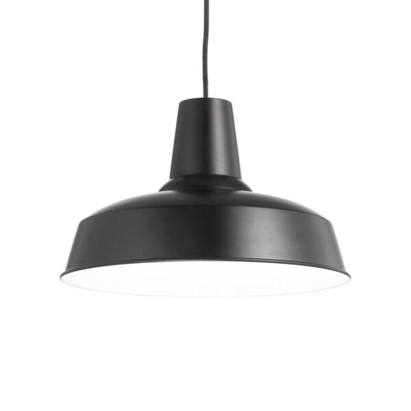 IDEAL LUX  Κρεμαστό Φωτιστικό MOBY 1xE27 Μαύρου Χρώματος - 093659