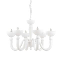 IDEAL LUX Κρεμαστό Φωτιστικό BON BON 6xE14 Λευκού Χρώματος – 093994