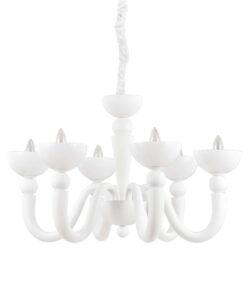 IDEAL LUX Κρεμαστό Φωτιστικό BON BON 6xE14 Λευκού Χρώματος – 093994