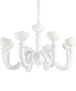 IDEAL LUX Κρεμαστό Φωτιστικό BON BON 8xE14 Λευκού Χρώματος – 094007