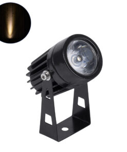 GloboStar® SPOT-TOLA 90631 Σποτ Φωτισμου Wall Washer LED 1W 110lm 10° DC 24V Αδιάβροχο IP65 Φ5 x Υ9cm Θερμό Λευκό 3000K – Μαύρο – 3 Years Warranty
