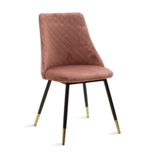 Chair Giselle pakoworld velvet rotten apple leg black-golden 096-000015
