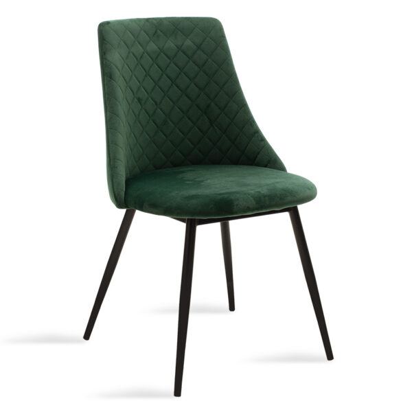 Chair Giselle pakoworld velvet green-leg black 096-000020