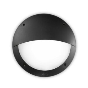 IDEAL LUX Απλίκα Τοίχου POLAR 1xE27 IP66 Μαύρου Χρώματος – 096698