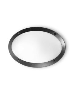 IDEAL LUX Φωτιστικό Τοίχου MEDEA 1xE27 IP66 Μαύρου Χρώματος – 096704