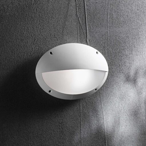 IDEAL LUX Επιτοίχιο Φωτιστικό για Σκαλοπάτια MEDEA-2 1xE27 IP66 Λευκού Χρώματος – 096735