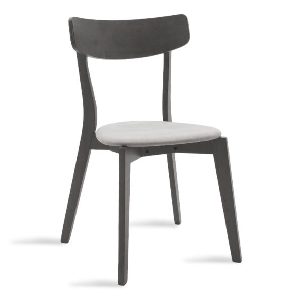 Chair Toto pakoworld grey fabric-rubberwood anthracite leg 097-000012