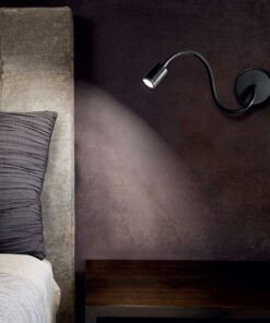 IDEAL LUX Επιτοίχιο Φωτιστικό Ανάγνωσης FOCUS-1 LED 4W 3000K Μαύρου Χρώματος – 097190
