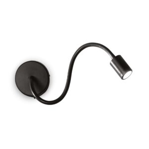 IDEAL LUX Επιτοίχιο Φωτιστικό Ανάγνωσης FOCUS-1 LED 4W 3000K Μαύρου Χρώματος – 097190