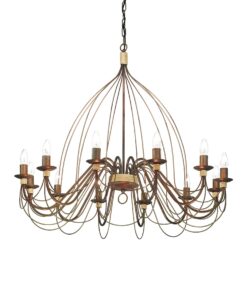 IDEAL LUX Κρεμαστό Φωτιστικό CORTE 12xE14 Χρώμα Σκουριάς – 097671