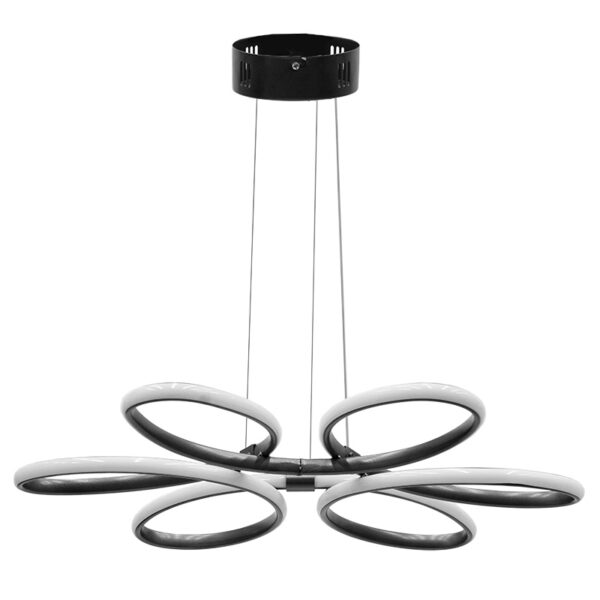 Ceiling light PWL-1178 pakoworld LED 3000K in black color D65x58cm 099-000174