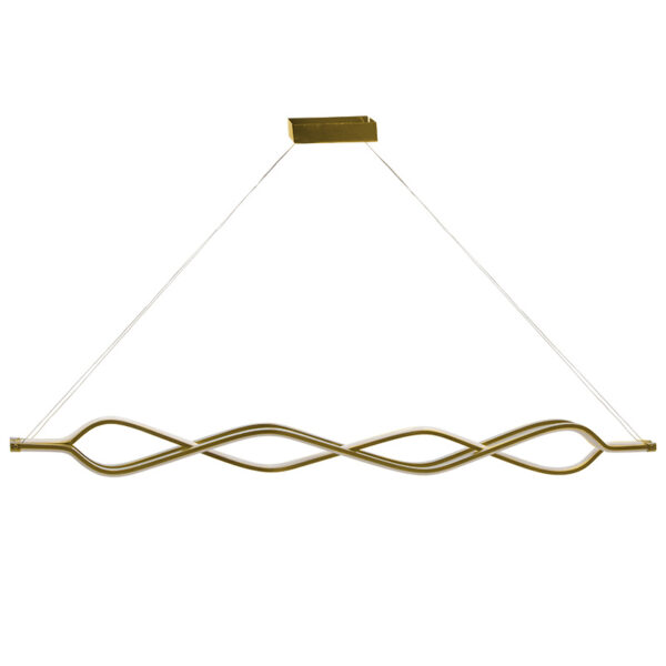 Ceiling light PWL-1180 pakoworld LED 3000K in golden color 126x6x40cm 099-000178