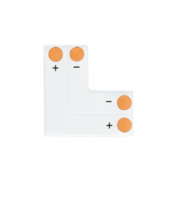 GloboStar® 70705 Connector L El για Όλες τις Μονόχρωμες Ταινίες LED 10-12mm M2 x Π2 x Y0.1cm