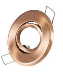 GloboStar® DELTA 77805 Χωνευτό Κινούμενο Στρόγγυλο Σποτ Οροφής για Λάμπα MR11 με Βάση GU5.3 ή GU10 – IP20 – Μεταλλικό – Φ70 x Υ21mm – Χάλκινο – 5 Χρόνια Εγγύηση