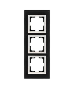 ΠΛΑΙΣΙΟ 3 ΘΕΣΕΩΝ ΜΑΥΡΟ ΓΥΑΛΙ EUROLAMP – 152-10892