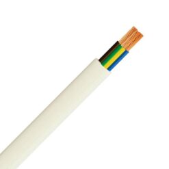 ΚΑΛΩΔΙΟ ΕΥΚΑΜΠΤΟ H03VV-F 3Χ0.50mm² ΛΕΥΚΟ (100m/roll) EUROLAMP – 150-13105
