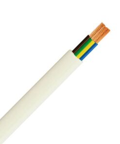 ΚΑΛΩΔΙΟ ΕΥΚΑΜΠΤΟ H03VV-F 3Χ0.50mm² ΛΕΥΚΟ (100m/roll) EUROLAMP – 150-13105