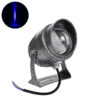 GloboStar® SPOT-XENIA 90634 Σποτ Φωτισμου Wall Washer LED 16W 1280lm 3° dc 24V Αδιάβροχο IP65 Φ9 x Υ12cm Μπλε – Σφυρήλατο Γκρι – 3 Years Warranty