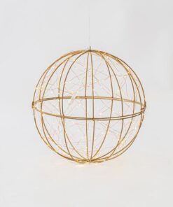 ΜΕΤΑΛΛΙΚΗ ΜΠΑΛΑ, ΦΩΤΙΖΟΜΕΝΗ, 240 ΘΕΡΜΑ ΛΕΥΚΑ LED, ΜΕ ΜΕΤΑΣΧΗΜΑΤΙΣΤΗ, ΧΑΛΚΟΥ, 500cm ΠΡΟΕΚΤΑΣΗ ΠΑΡΟΧΗΣ, 40cm, IP44 EUROLAMP – 600-40095