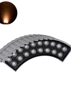 GloboStar® TREELIGHT-JINA 90697 Κυρτή Μπάρα Φωτισμού Wall Washer με Αντιθαμβωτική Γρίλια Ειδική για Φυτά – Δέντρα LED 18W 1530lm 10° DC 24V Αδιάβροχο IP67 L29 x W11 x H10.5cm Αρχιτεκτονικό Πορτοκαλί 2200K – Γκρι – 3 Χρόνια Εγγύηση