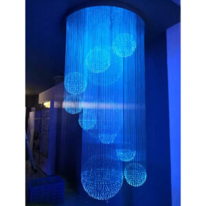 GloboStar® 78566 Μηχανή Οπτικής Ίνας Διπλής Κεφαλής – Fiber Optic Light Machine Double Head LED 45W AC 220-240V με Ασύρματο Χειριστήριο RF 2.4Ghz Μ16 x Π26 x Υ8.5cm RGB – 2 Years Warranty