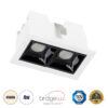 GloboStar® LUMINAR SUPERIOR 60316 Χωνευτό LED Spot Downlight TrimLess 4W 560lm 36° AC 220-240V IP20 Μ7.5 x Π4.3 x Υ4.5cm – Λευκό με Μαύρο Κάτοπτρο – Φυσικό Λευκό 4500K – Bridgelux High Lumen Chip Gen2 – TÜV Certified Driver – 5 Years Warranty