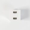 ΠΡΙΖΑ 2 Χ USB MODULES ΛΕΥΚΗ EUROLAMP – 152-20058