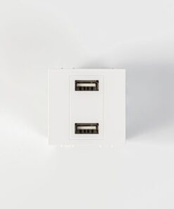 ΠΡΙΖΑ 2 Χ USB MODULES ΛΕΥΚΗ EUROLAMP – 152-20058