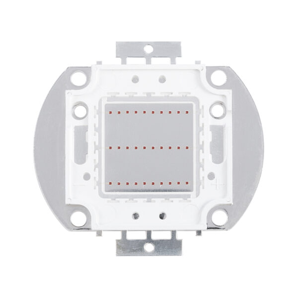 GloboStar® 73767 Υψηλής Ισχύος LED COB BRIDGELUX 30W 1500lm DC 20-24V - Μ5.5 x Π5.2 x Υ0.4cm - Κόκκινο - 2 Χρόνια Εγγύηση