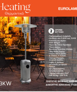 ΘΕΡΜΑΣΤΡΑ ΥΓΡΑΕΡΙΟΥ ΜΑΝΙΤΑΡΙ ΜΑΥΡΗ 14KW EUROLAMP 147-29600