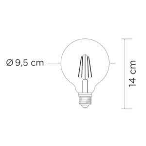 Έξυπνη λάμπα LED filament μελί G95 E27 7,5W ρυθμιζόμενο λευκό 2200-5500K Lutec Connect – 1-T8711201312