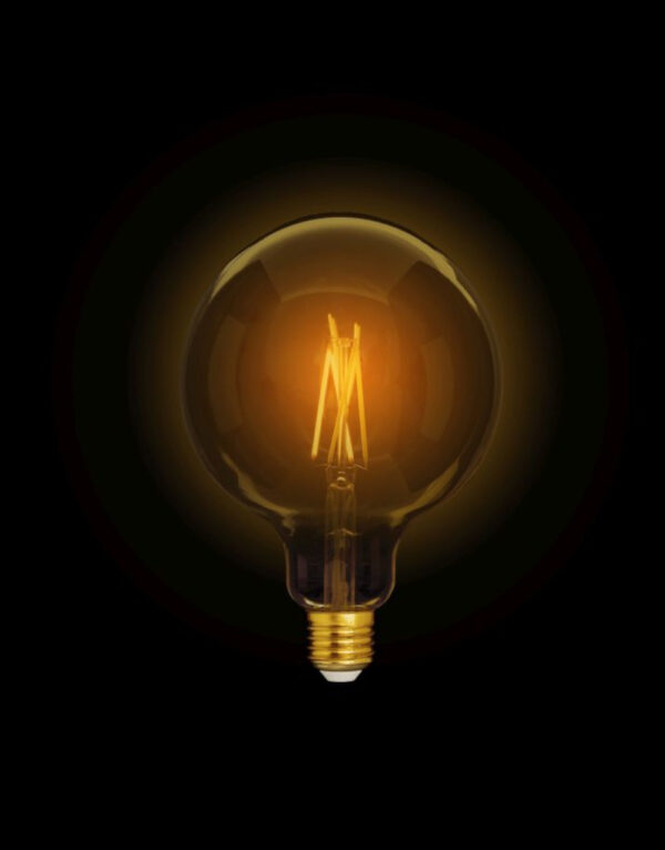 Έξυπνη λάμπα LED filament μελί G95 E27 7,5W ρυθμιζόμενο λευκό 2200-5500K Lutec Connect – 1-T8711201312