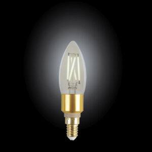 Έξυπνη λάμπα LED filament μελί C35 E14 4,2W ρυθμιζόμενο λευκό 2200-5500K Lutec Connect – 1-T8712501312