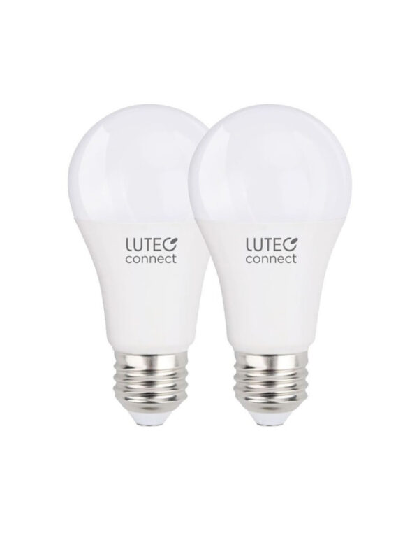 Έξυπνη λάμπα LED A60  2xE27 9,2W + remote control ρυθμιζόμενο λευκό 2700-6500Κ + RGB Lutec Connect – 1-T8731002316