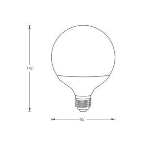 Έξυπνη λάμπα LED G100 E27 10,5W  ρυθμιζόμενο λευκό 2700-6500Κ + RGB Lutec Connect – 1-T8731201316