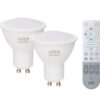 Έξυπνη λάμπα LED 2xGU10 4,7W + remote control ρυθμιζόμενο λευκό 2700-6500Κ + RGB Lutec Connect – 1-T8731602316