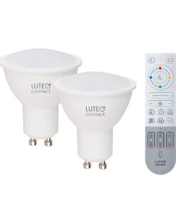 Έξυπνη λάμπα LED 2xGU10 4,7W + remote control ρυθμιζόμενο λευκό 2700-6500Κ + RGB Lutec Connect – 1-T8731602316