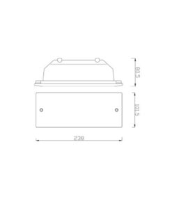 ΕΠΙΤΟΙΧΟ ΧΩΝΕΥΤΟ ΑΛΟΥΜΙΝΙΟΥ ΜΕ ΠΛΑΙΣΙΟ ΛΕΥΚΟ IP54 – 1-U000925