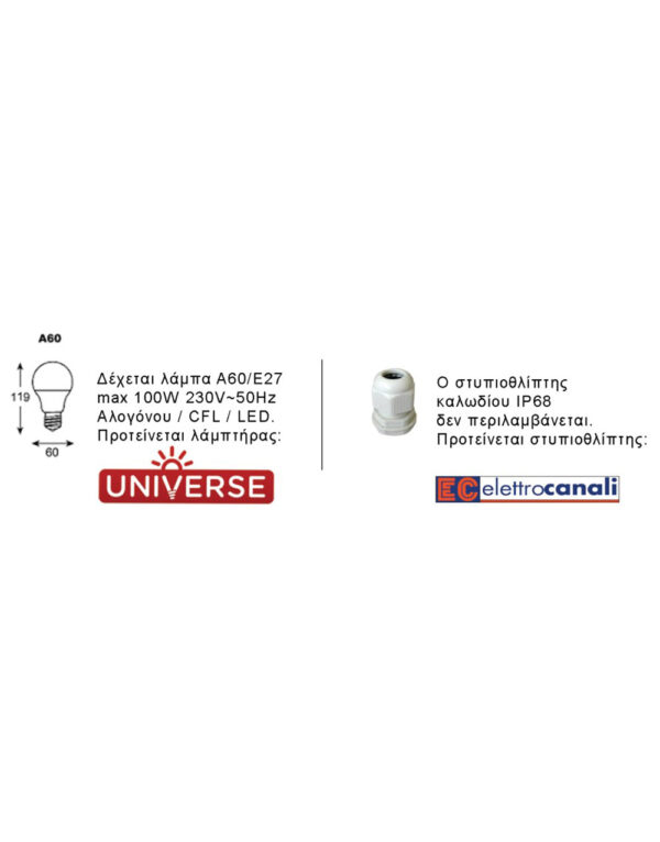 ΧΕΛΩΝΑ ΜΕΤ.ΣΤΕΓ.IPX4 100W ΓΚΡΙ – 1-U004060