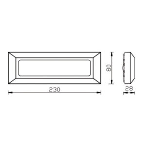 ΦΩΤΙΣΤΙΚΟ ΑΠΛΙΚΑ LED SLIM 230X80X28mm 5W 3000k 260lm IP65 ΠΛΑΣΤΙΚΟ ΛΕΥΚΟ SEASIDE UNIVERSE – 1-U005609