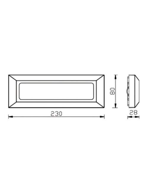 ΦΩΤΙΣΤΙΚΟ ΑΠΛΙΚΑ LED SLIM 230X80X28mm 5W 3000k 260lm IP65 ΠΛΑΣΤΙΚΟ ΛΕΥΚΟ SEASIDE UNIVERSE – 1-U005609