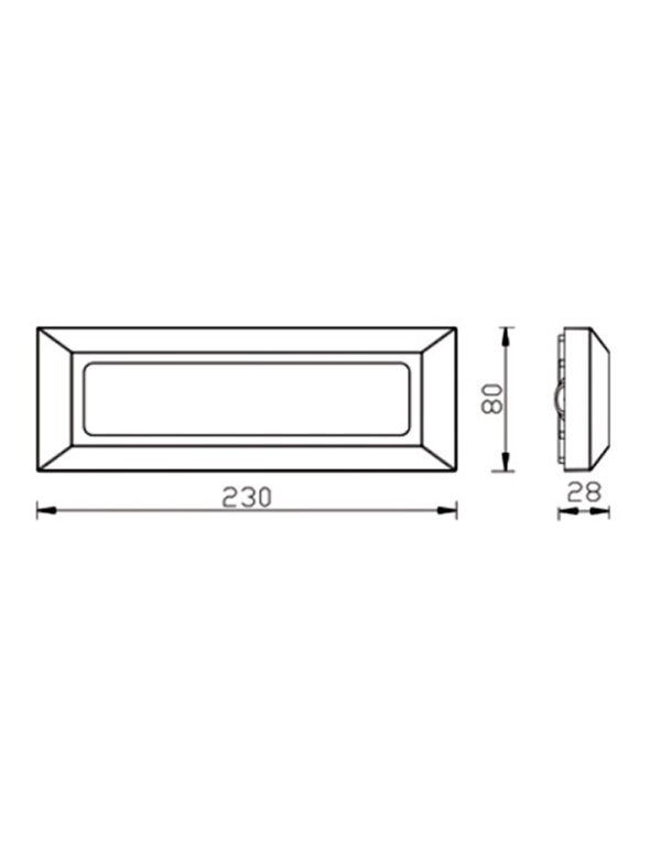 ΦΩΤΙΣΤΙΚΟ ΑΠΛΙΚΑ LED SLIM 230X80X28mm 5W 3000k 260lm IP65 ΠΛΑΣΤΙΚΟ ΛΕΥΚΟ SEASIDE UNIVERSE – 1-U005609