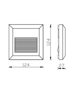 ΦΩΤΙΣΤΙΚΟ ΑΠΛΙΚΑ LED SLIM 124X124X28mm 2W 3000k 60lm IP65 ΠΛΑΣΤΙΚΟ ΛΕΥΚΟ SEASIDE UNIVERSE – 1-U005623