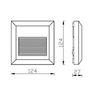 ΦΩΤΙΣΤΙΚΟ ΑΠΛΙΚΑ LED SLIM 124X124X28mm 2W 3000k 60lm IP65 ΠΛΑΣΤΙΚΟ ΛΕΥΚΟ SEASIDE UNIVERSE – 1-U005623